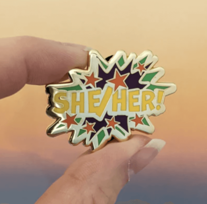 Enamel Pronoun  Pins