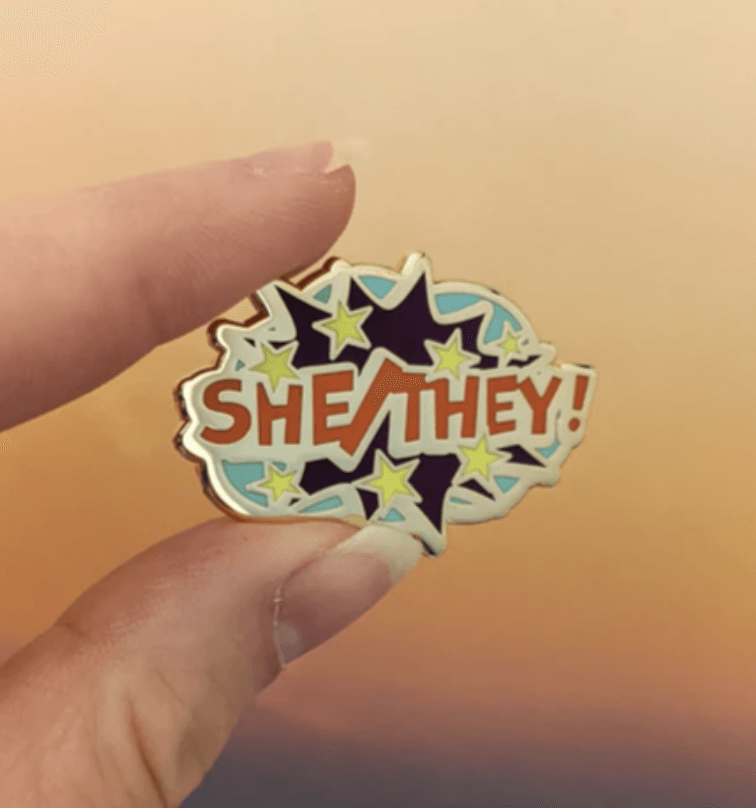 Enamel Pronoun  Pins