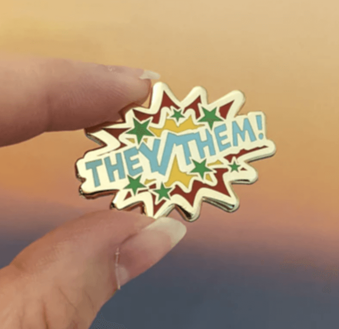 Enamel Pronoun Pins