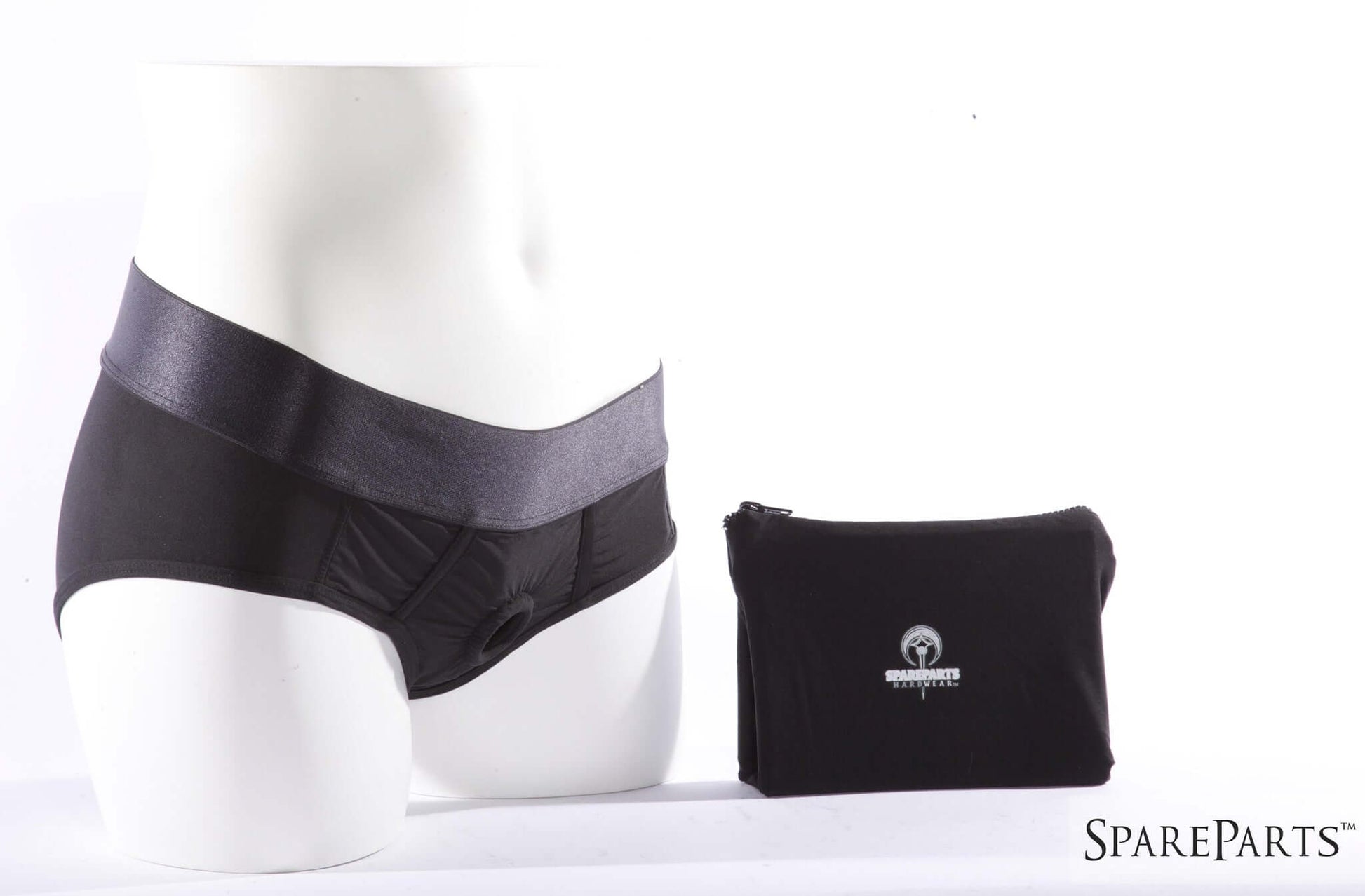 Trans FTM Packer Gear Black Boxer Brief Harness Comfort Support Panty  Underwear